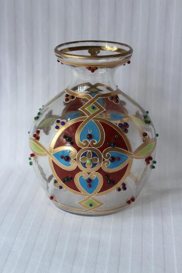 Antiek Art Nouveau Josephinenhutte vaas 1890-1900 beschikbaar voor biedingen