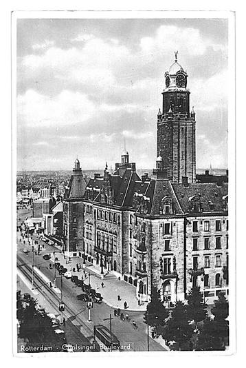 981659 Rotterdam Coolsingel 1950 Gelopen met zegel beschikbaar voor biedingen