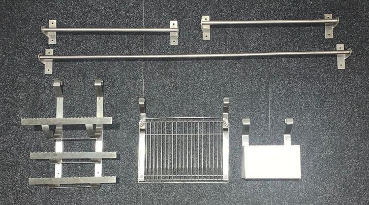 6x Ikea RVS Grundtal Keuken accessoires+Messen magneetlijst, Huis en Inrichting, Keuken | Keukenbenodigdheden, Gebruikt, Ophalen of Verzenden