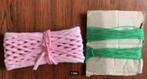 Roze, rose plat lint + groene draad om te knutselen; NIEUW, Ophalen of Verzenden, Nieuw, Materiaal