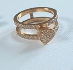 Goudkleurige Melano twisted ring mt 56 + SAMPLE zetting, Verzenden, Zo goed als nieuw, 17 tot 18, Dame