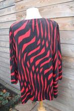 Tuniek zwart/ rood Sempre Piu mt 54 Vaste prijs OPRUIMING, Kleding | Dames, Blouse of Tuniek, Ophalen of Verzenden, Gedragen, Rood