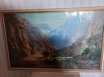 Print van Schilderij Gebergte James Yates, 62x40 cm, Antiek en Kunst, Kunst | Schilderijen | Klassiek, Ophalen of Verzenden