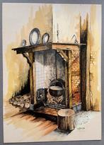 Open vuur Bels, Vasse, Verzamelen, Ansichtkaarten | Nederland, Ophalen of Verzenden, 1980 tot heden, Ongelopen, Overijssel