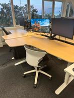 WEG = WEG Elektrisch bureau houtlook met witte poten, Ophalen, Gebruikt