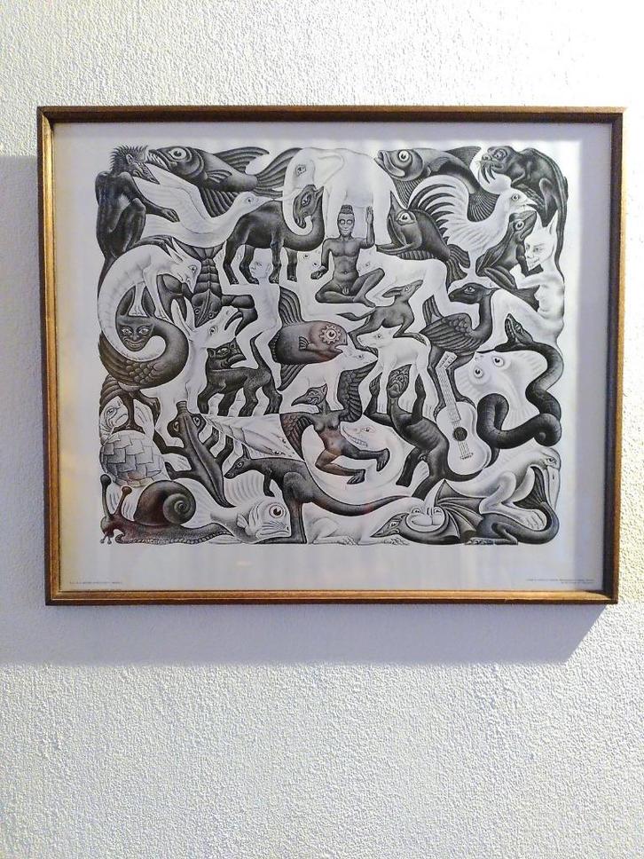 Escher Vlakvulling 2, Mosaic 2 Reproduction 1970, Antiek en Kunst, Kunst | Schilderijen | Modern, Ophalen of Verzenden