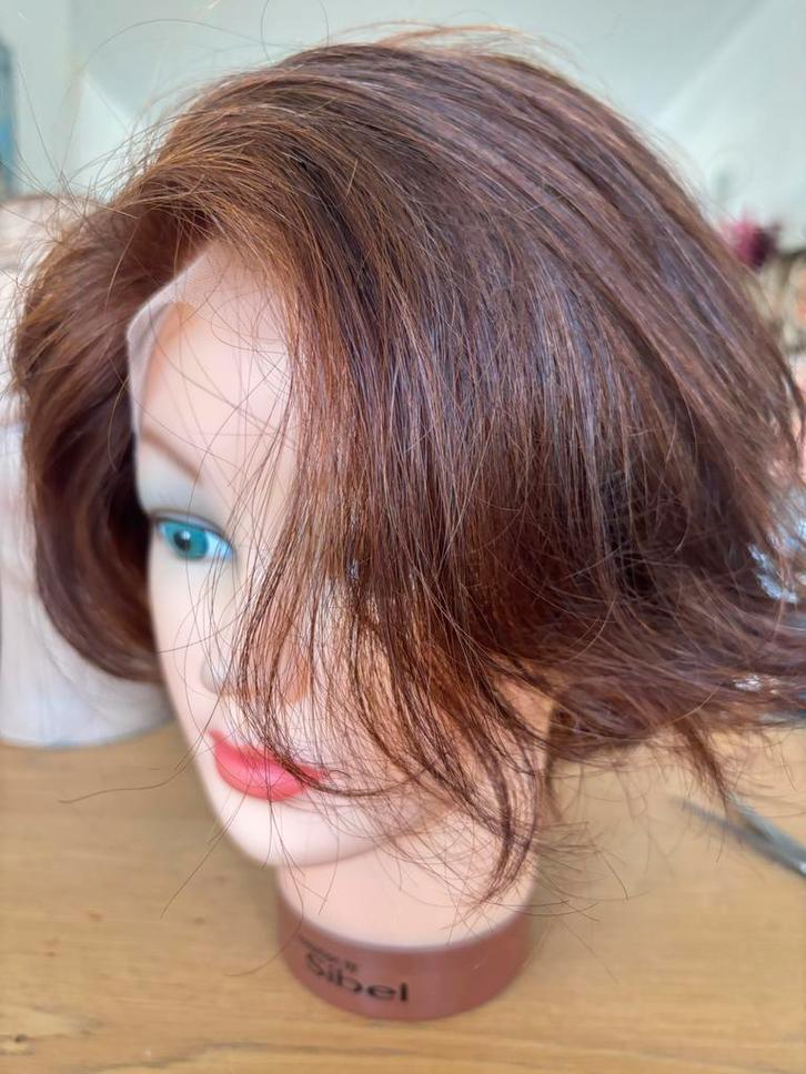 Pruik, haarwerk, kort, dik gewillig human hair, 360• lace, Sieraden, Tassen en Uiterlijk, Uiterlijk | Haarverzorging, Nieuw, Pruik of Haarverlenging