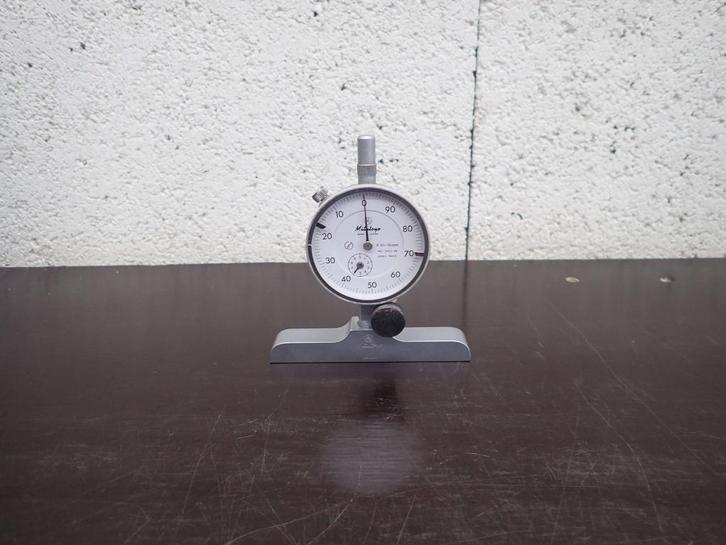 Mitutoyo diepte meeter met klok, Doe-het-zelf en Verbouw, Meetapparatuur, Zo goed als nieuw, Afstand, Ophalen of Verzenden