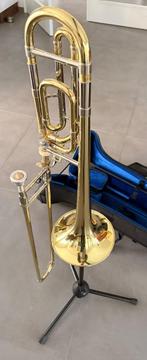 Vincent Bach Stradivarius 42-B tenor trombone (kwartventiel), Muziek en Instrumenten, Blaasinstrumenten | Trombones, Ophalen, Gebruikt