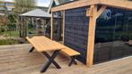 Stoere Douglas tuintafel met stalen poten (evt. met bank), Tuin en Terras, Tuintafels, Nieuw, Rechthoekig, Hout, Ophalen