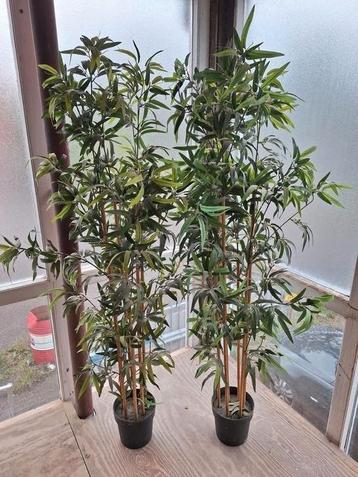 Kunstplanten 2 stuks ongeveer 150 cm hoog beschikbaar voor biedingen