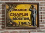 Houten wandbord charlie chaplin, Verzamelen, Ophalen, Zo goed als nieuw, Reclamebord