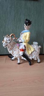 Porseleinen beeld, kleermaker op geit, Antiek en Kunst, Ophalen