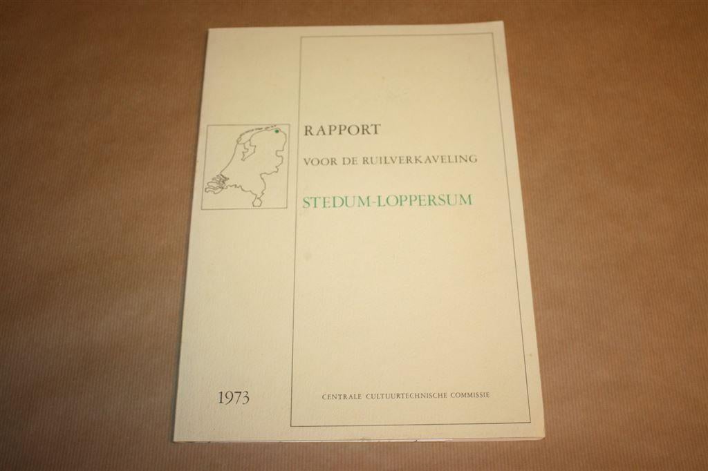 Rapport voor de Ruilverkaveling Stedum-Loppersum 1973, Boeken, Ophalen of Verzenden, Zo goed als nieuw