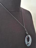 Blauwe Flower Power Veterketting - 50cm8, Overige materialen, Verstelbaar, Blauw, Ophalen of Verzenden