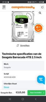 hdd seatgate 4tb, Intern, Seagates, Ophalen of Verzenden, Zo goed als nieuw