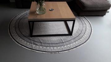 Rond vloerkleed - Grijs/Wit. 200 cm diameter beschikbaar voor biedingen