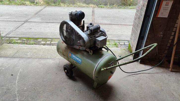 Creemers Compressor 100L - Gebruikt, Doe-het-zelf en Verbouw, Compressors, Gebruikt, 6 tot 10 bar, 100 liter of meer, 200 tot 400 liter/min