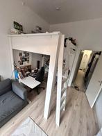 Hoogslaper 2-persoons wit hout, Huis en Inrichting, Slaapkamer | Stapelbedden en Hoogslapers, Ophalen, Gebruikt, Hoogslaper, 210 cm