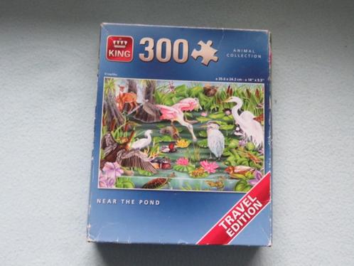 King puzzel 300 stukjes Dieren bij een vijver, Hobby en Vrije tijd, Denksport en Puzzels, Zo goed als nieuw, Legpuzzel, Minder dan 500 stukjes