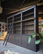 XXL Zwarte boekenkast | Chique Bibliotheekkast |  #343, Huis en Inrichting, Kasten | Boekenkasten, Met deur(en), 200 cm of meer