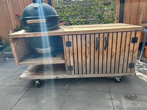 Buitenkeuken voor kamado/big green egg large., Tuin en Terras, Buitenkeukens, Zo goed als nieuw, Houtskool, Vrijstaand, Ophalen