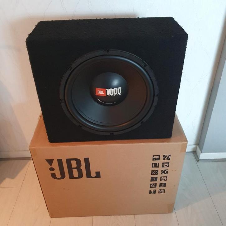 Goede 12 inch 1000 Watt JBL subwoofer in kist te koop !!!, Auto diversen, Autospeakers, Gebruikt, Ophalen of Verzenden
