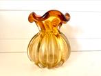 NORDAL DENMARK Vintage stijl hyacint geplooide glazen vaas, Ophalen of Verzenden