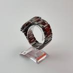 Fossil The Carlyle HR Gen 5 Smoke Stainless Steel Zilver, Sieraden, Tassen en Uiterlijk, Smartwatches, Fossil, Zo goed als nieuw