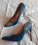 GRATIS jeans pumps hoge naald hakken high heels. Mt.39, Ophalen, Zo goed als nieuw, Blauw