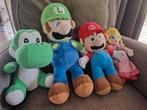 4 knuffels:  Yoshi, Luigi, Mario, Peach, Kinderen en Baby's, Speelgoed | Knuffels en Pluche, Ophalen of Verzenden, Gebruikt, Overige typen