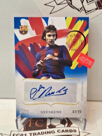 Neeskens - Barcelona - Topps Teamset 47/75 beschikbaar voor biedingen