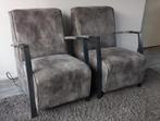 2 grijze fauteuils, Huis en Inrichting, Ophalen, Zo goed als nieuw, 75 tot 100 cm, 50 tot 75 cm