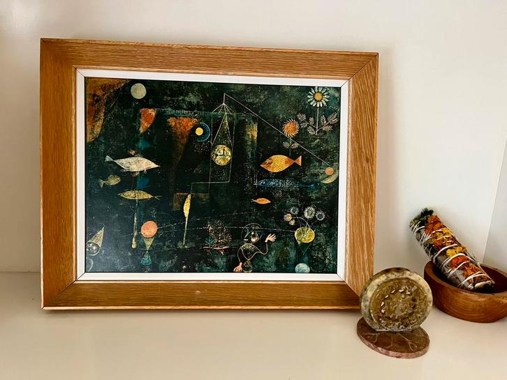 Paul Klee - Fish Magic reproductie, ingelijst, Antiek en Kunst, Kunst | Schilderijen | Klassiek, Ophalen of Verzenden