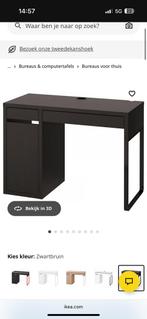 Ikea zwart bureau, Huis en Inrichting, Bureaus, Ophalen of Verzenden, Zo goed als nieuw