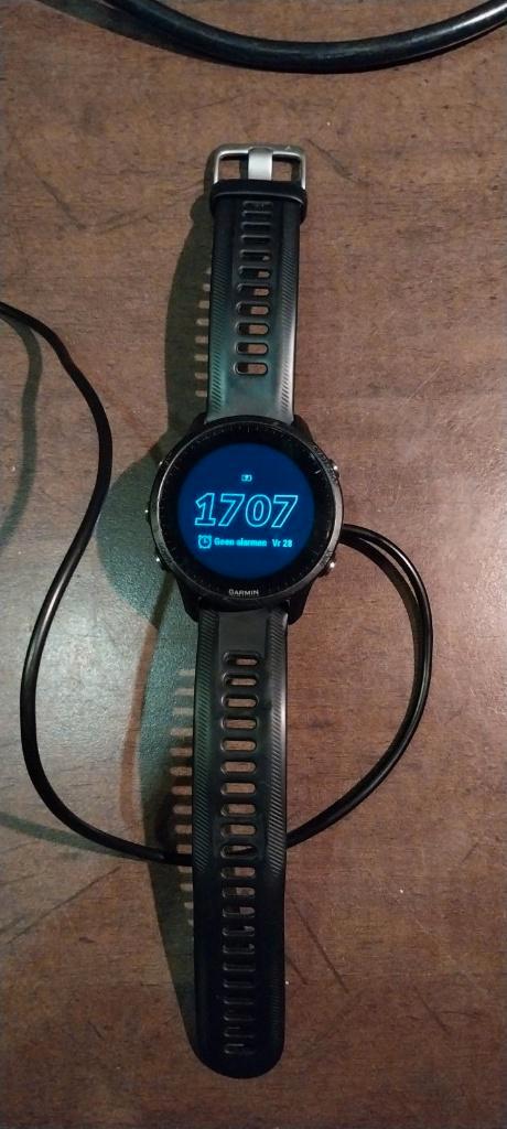 Garmin Forerunner 955, Sieraden, Tassen en Uiterlijk, Sporthorloges, Zo goed als nieuw, Android, Zwart, Afstand, Calorieverbanding