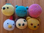 Ballen, gehaakt, 4 met zacht rammeltje in de bal, Ophalen of Verzenden