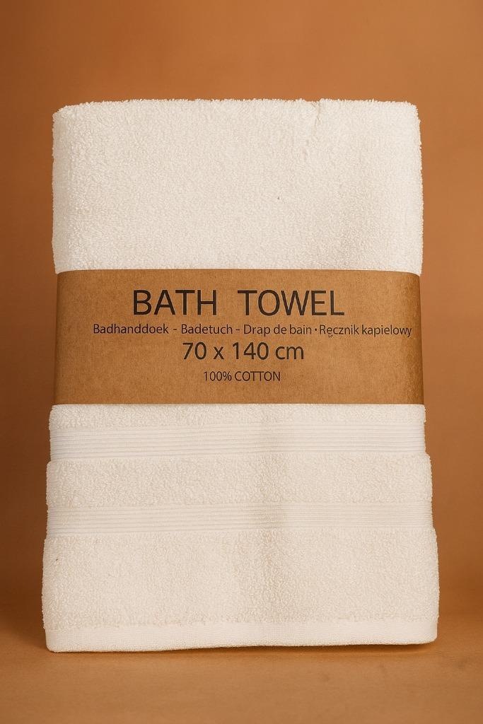 Partij witte badhanddoeken met 2 biezen 70x140cm, Huis en Inrichting, Badkamer | Badtextiel en Accessoires, Nieuw, Handdoek, Wit