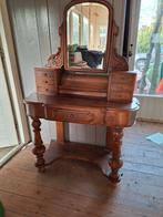 Antieke Mahonie Kaptafel met Spiegel, Ophalen