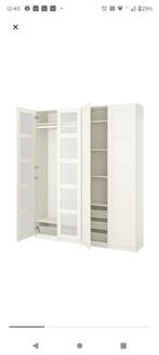 Ikea pax bergsbo deuren wit frosted glas greeploos, Ophalen, Gebruikt, 200 cm of meer, 50 tot 100 cm