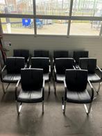 Klober vergaderstoel/conferentiestoel 10 x zwart/chrome leer, Ophalen, Zwart, Leemstraat 1N, Info@secondsale.nl