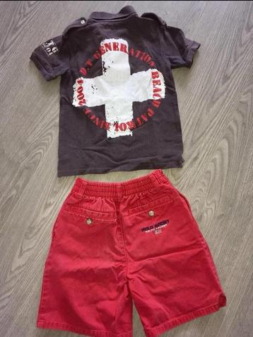 Heerlijk 2-delig zomer set : broek polo (foto1), maatje 116 beschikbaar voor biedingen