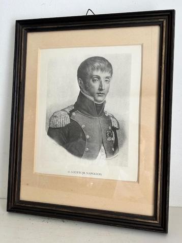 Vintage schilderij prent portret Napoleon beschikbaar voor biedingen
