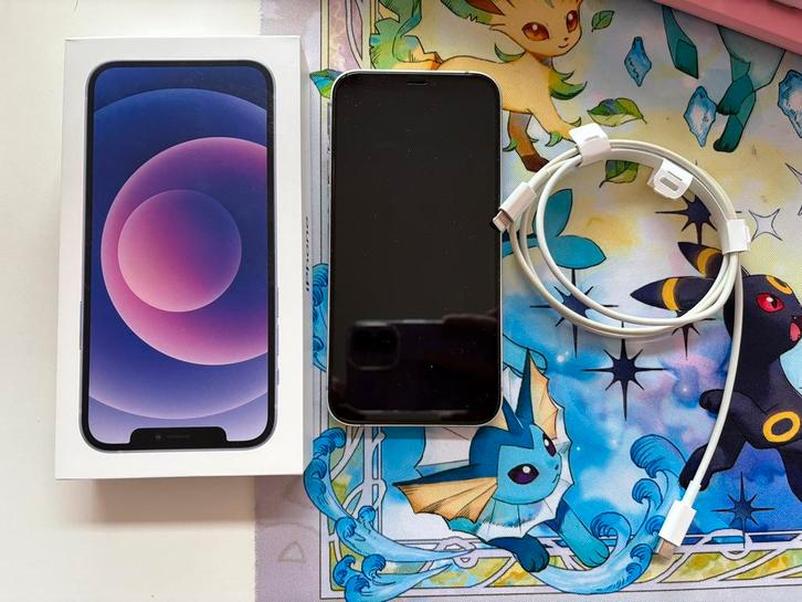 Iphone 12 Lila 64GB, Telecommunicatie, Mobiele telefoons | Apple iPhone, Zo goed als nieuw, 64 GB, Zonder simlock, iPhone 12, Paars