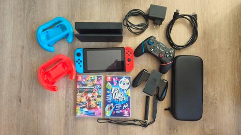 Nintendo Switch 2019 upgrade + extra's, Spelcomputers en Games, Spelcomputers | Nintendo Switch, Zo goed als nieuw, Switch 2019 Upgrade