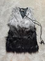 Zwart grijze bont bodywarmer gilet maat S, Kleding | Dames, Bodywarmers, Ophalen of Verzenden, Zo goed als nieuw, Maat 36 (S)