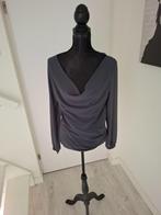 Grijs shirt met waterval kraag maat L, H&M, Maat 42/44 (L), Ophalen of Verzenden, Zo goed als nieuw