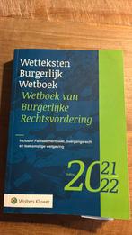Wetteksten burgerlijk wetboek 2021-2022, Ophalen of Verzenden, Gelezen