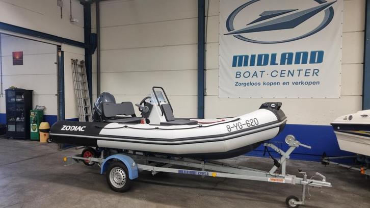 ZODIAC Open 4.2 met Yamaha F40 en trailer (NIEUWSTAAT), Watersport en Boten, Rubberboten, Gebruikt, Zodiac, Minder dan 70 pk, Benzine