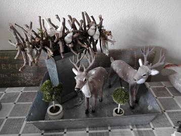 Mooie set zinken dienblad voor de kerst en andere seizoenen  beschikbaar voor biedingen